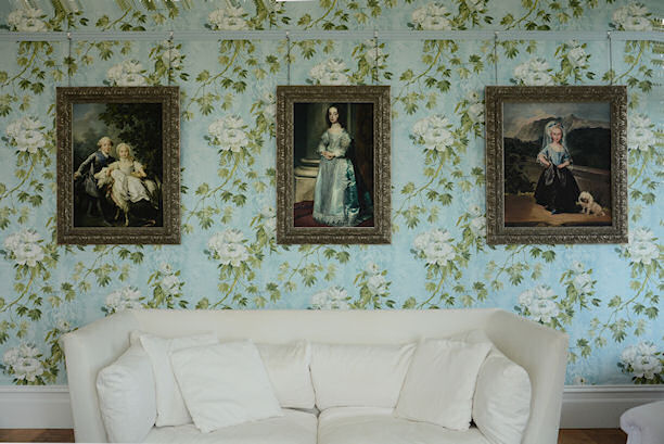 Custom Framed Set of Classic French On Floral Wallpaper