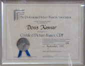 Master Picture Framer's Certificate