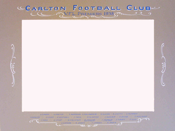 Carlton Football Club vintage photo mount
