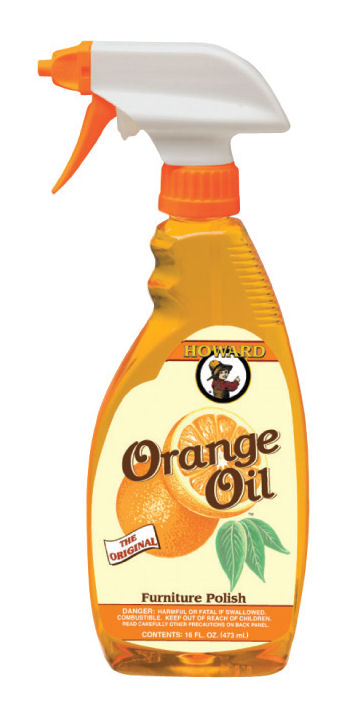 Howard Quality Wood Care Products - bottle of Orange Oil Polish