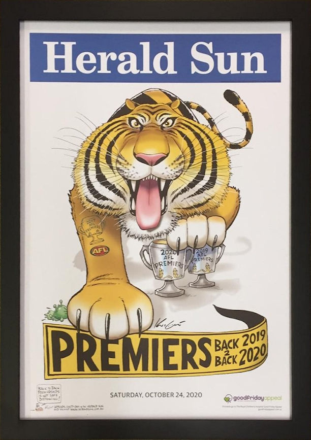 Tigers 2020 Premiership HERALD-SUN Poster