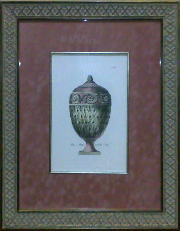 Etching of Pale Pink Vase - P16