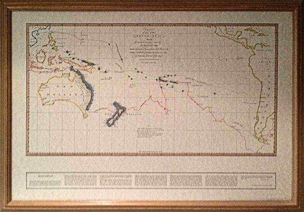 Captain James Cook’s Map - in 3 beautiful timber frame styles! All