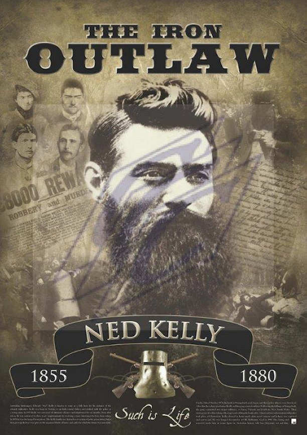 An unframed Ned Kelly Portrait Art Print that would appeal to any Kelly enthusiast or collector.