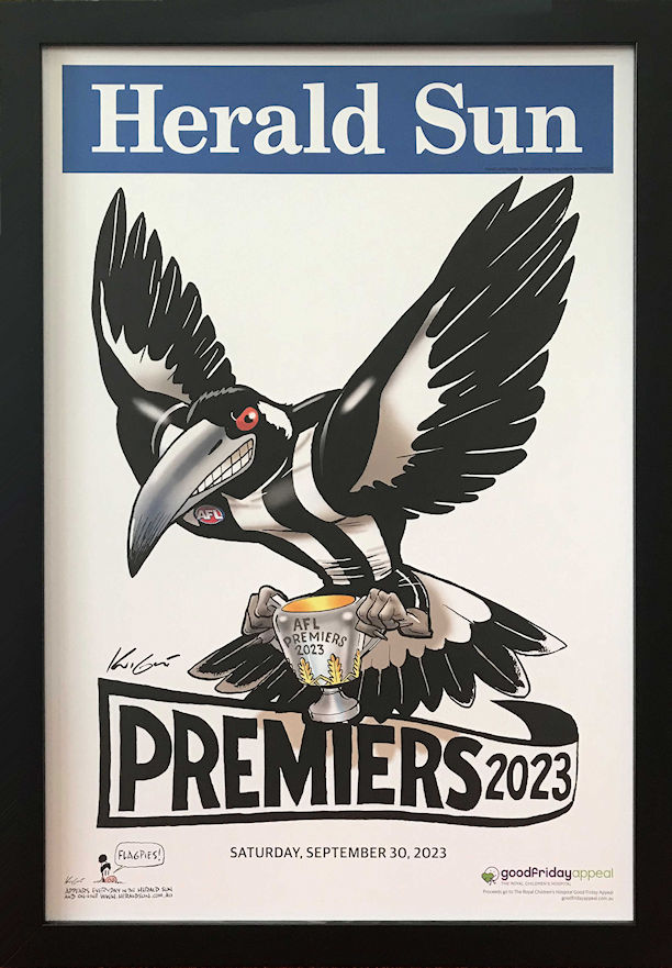 Collingwood 2023 Premiership H-SUN Poster no Mat